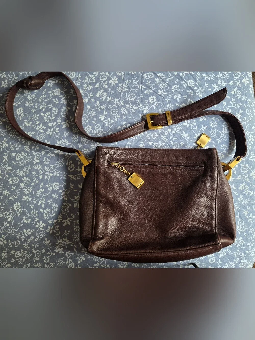 Perlina Women's Brown Leather Crossbody Bag